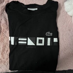 black lacoste tee (S)